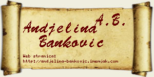 Andjelina Banković vizit kartica